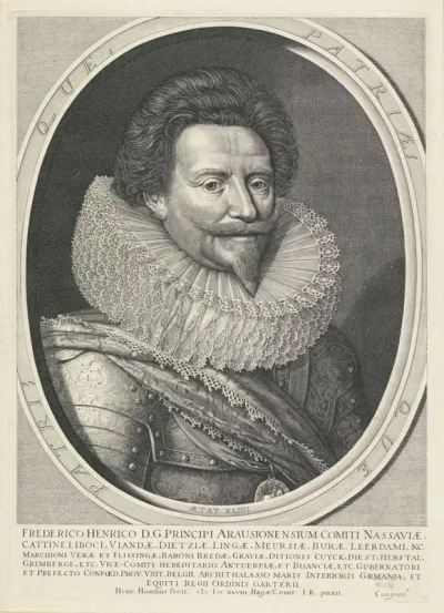 Portret van Frederik Hendrik, prins van Oranje, op 44-jarige leeftijd
