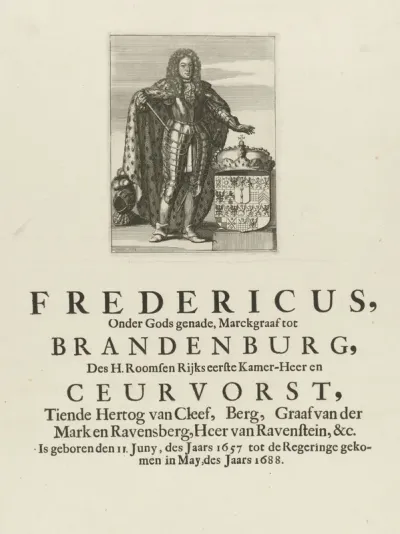 Portret van Frederik I, koning van Pruisen