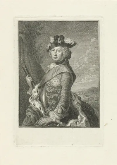 Portret van Frederik II de Grote, koning van Pruisen