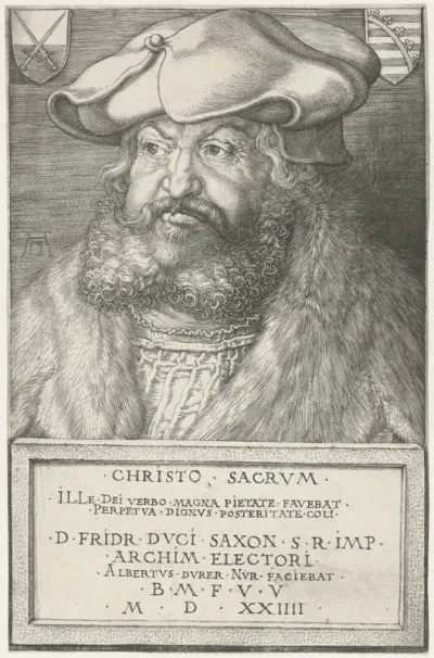 Portret van Frederik III de Wijze, keurvorst van Saksen
