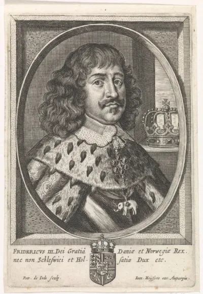 Portret van Frederik III, koning van Denemarken en Noorwegen