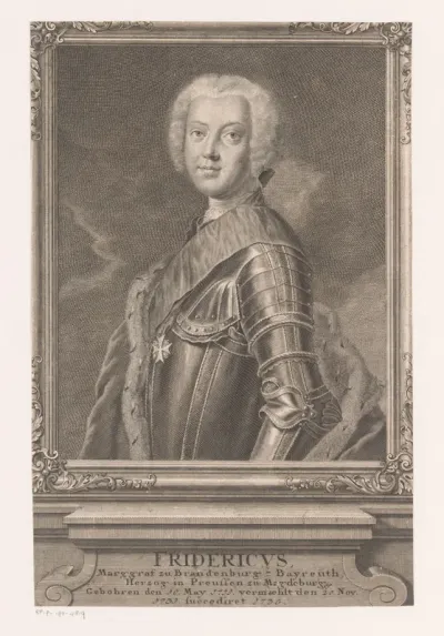 Portret van Frederik III van Brandenburg-Bayreuth