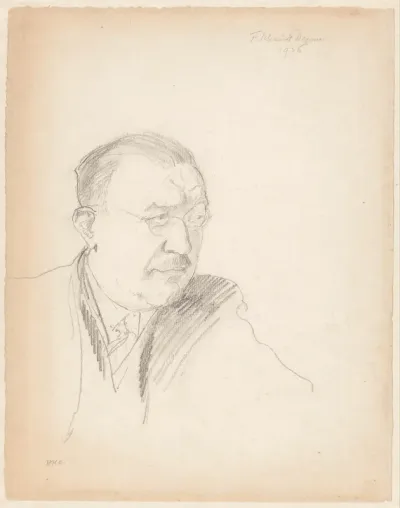 Portret van Frederik Schmidt-Degener, directeur van het Rijksmuseum Amsterdam