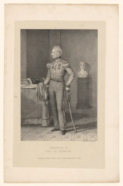 Portret van Frederik VI, koning van Denemarken