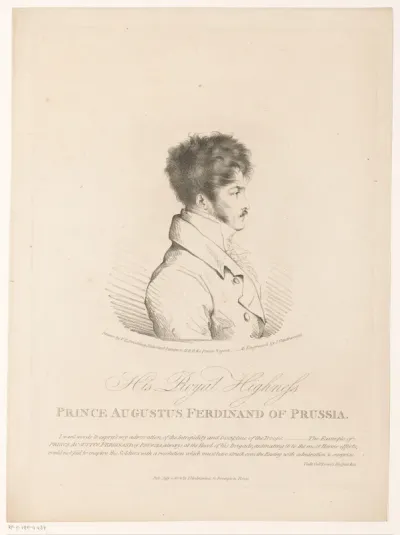 Portret van Frederik Willem Hendrik August, prins van Pruisen