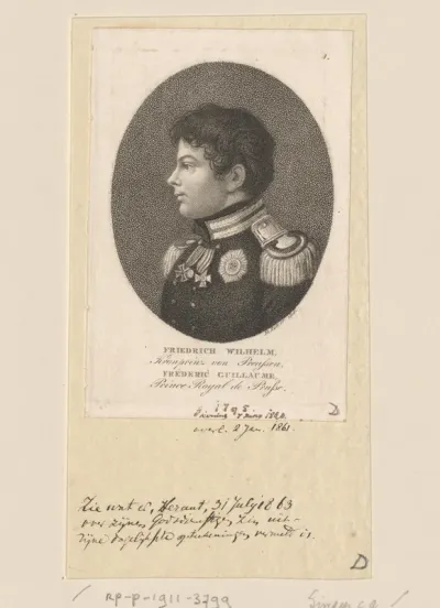 Portret van Frederik Willem IV als kroonprins van Pruisen
