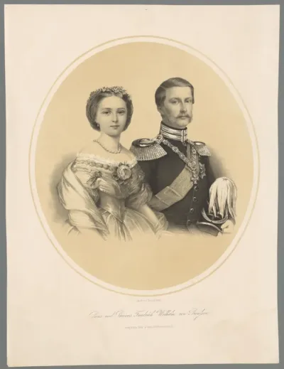 Portret van Frederik Willem IV en Elisabeth Ludovika van Beieren