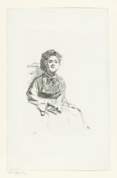 Portret van Freule Berg zittend op stoel