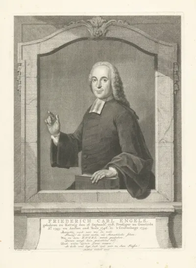 Portret van Friederich Carl Engels