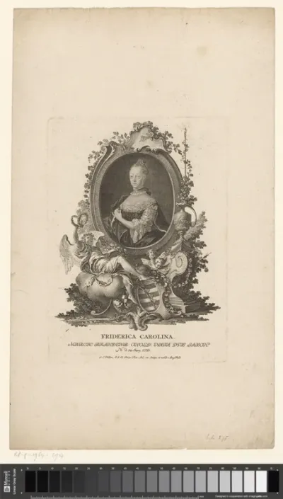 Portret van Friederike Caroline von Sachsen-Coburg-Saalfeld
