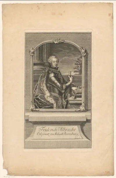 Portret van Friedrich Albrecht, Fürst zu Bernburg