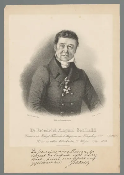 Portret van Friedrich August Gotthold