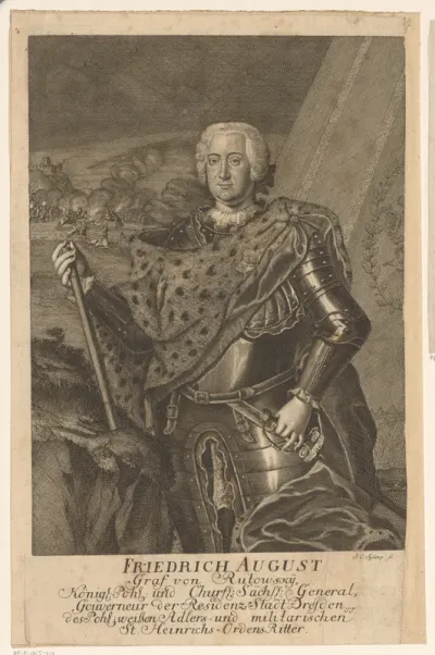 Portret van Friedrich August, Graf von Rutowski