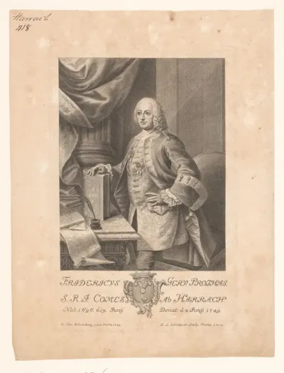 Portret van Friedrich August von Harrach-Rohrau