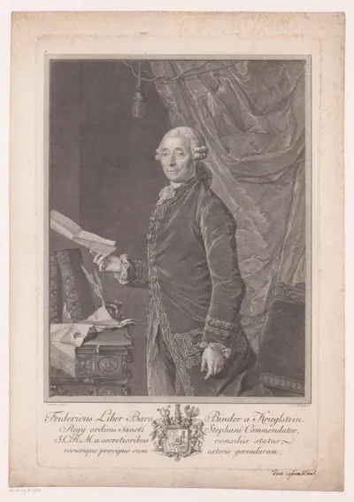 Portret van Friedrich Binder von Krieglstein