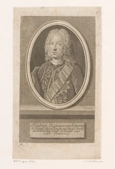 Portret van Friedrich Bogislav, Graf von Schwerin