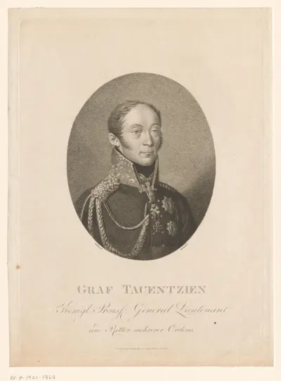 Portret van Friedrich Bogislaw Emanuel Tauentzien von Wittenberg