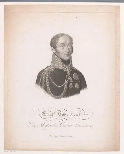 Portret van Friedrich Bogislaw Emanuel Tauentzien von Wittenberg