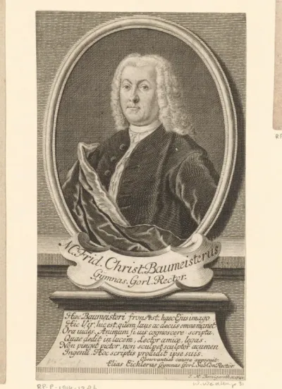 Portret van Friedrich Christian Baumeister