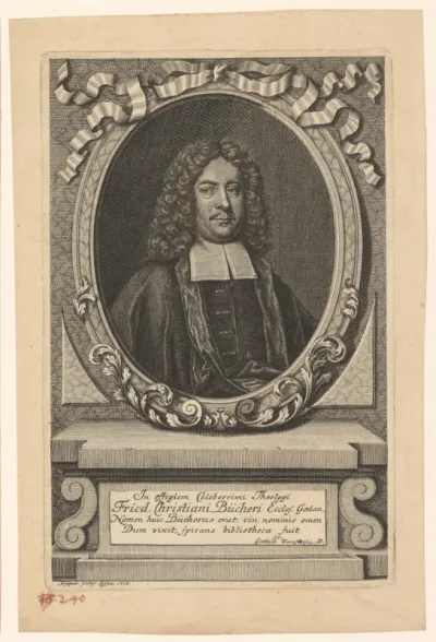 Portret van Friedrich Christian Bücher