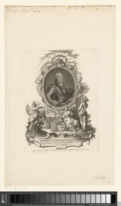 Portret van Friedrich Christian, Kurfürst von Sachsen