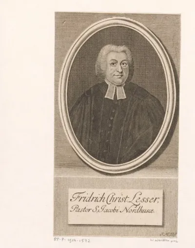 Portret van Friedrich Christian Lesser