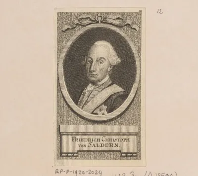 Portret van Friedrich Christoph von Saldern