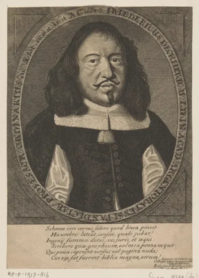Portret van Friedrich Deckherr op 45-jarige leeftijd