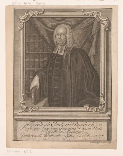 Portret van Friedrich Eberhard Rambach