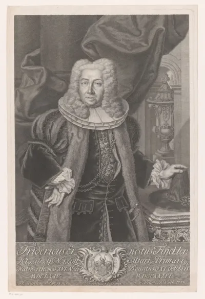 Portret van Friedrich Ernst Finckler