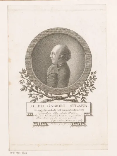 Portret van Friedrich Gabriel Sulzer