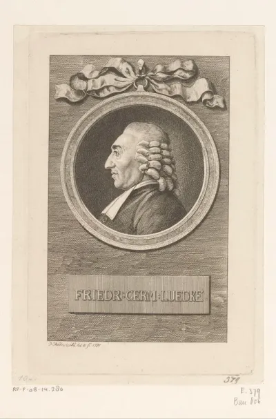 Portret van Friedrich Germanus Lüdke