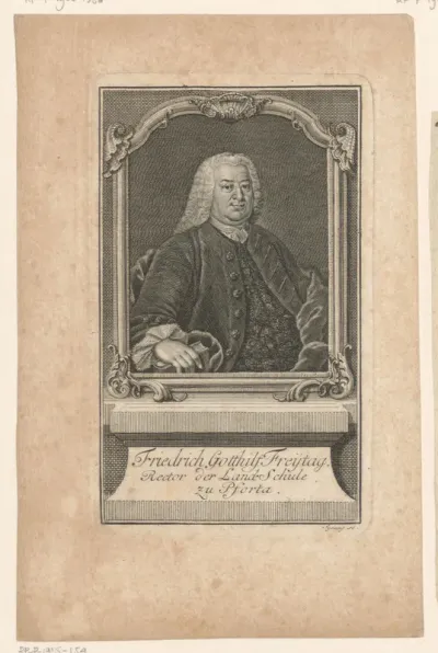 Portret van Friedrich Gotthilf Freytag