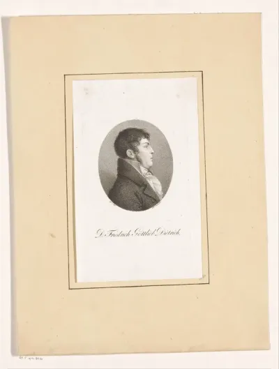 Portret van Friedrich Gottlieb Dietrich