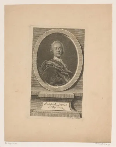 Portret van Friedrich Gottlieb Klopstock