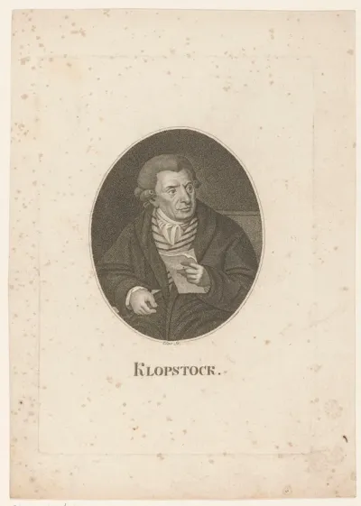 Portret van Friedrich Gottlieb Klopstock
