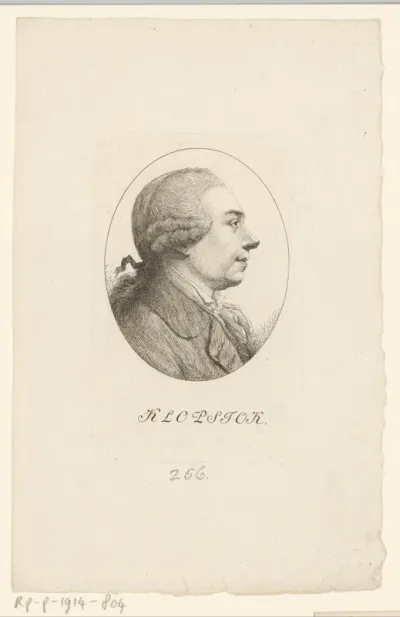 Portret van Friedrich Gottlieb Klopstock