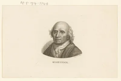 Portret van Friedrich Gottlieb Klopstock