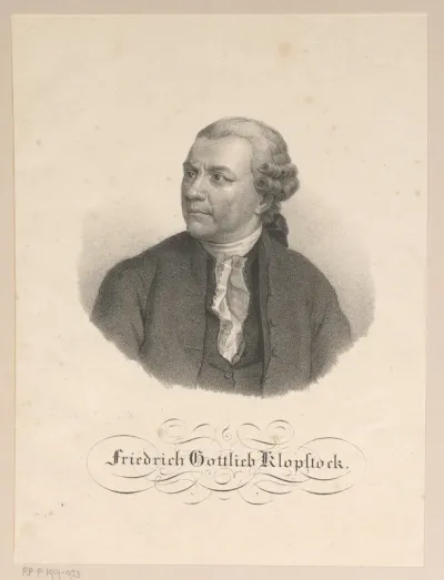 Portret van Friedrich Gottlieb Klopstock