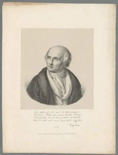 Portret van Friedrich Gottlieb Klopstock