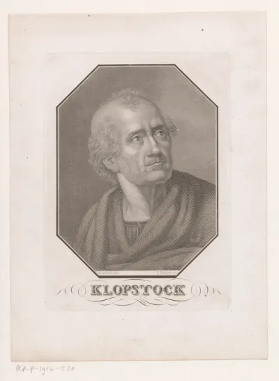 Portret van Friedrich Gottloeb Klopstock