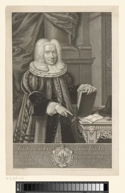 Portret van Friedrich Gustav Finckler
