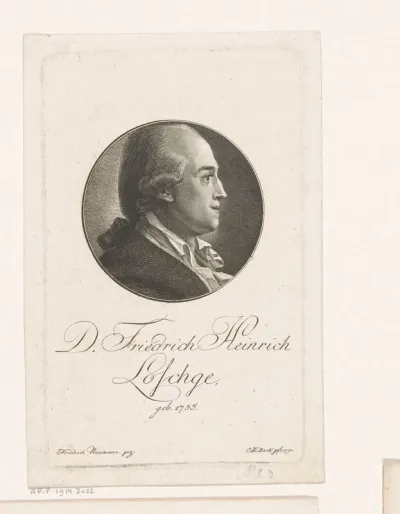 Portret van Friedrich Heinrich Loschge