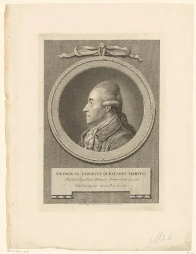 Portret van Friedrich Heinrich Wilhelm Martini