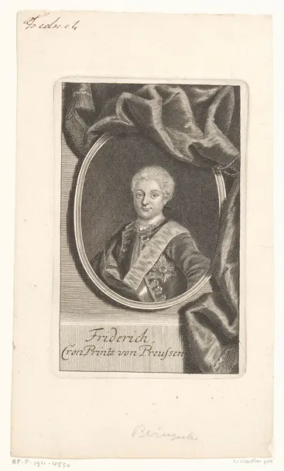 Portret van Friedrich II von Preussen als kroonprins