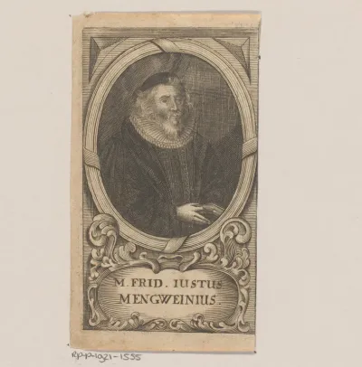 Portret van Friedrich Justus Mengewein