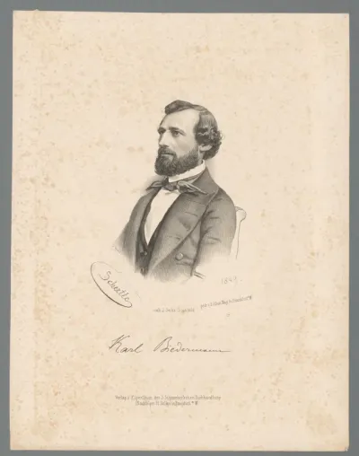 Portret van Friedrich Karl Biedermann