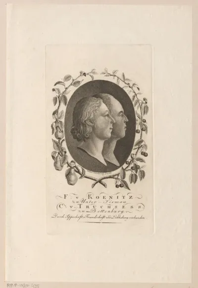 Portret van Friedrich Karl von Koenitz en Christian Truchseß von Wetzhausen