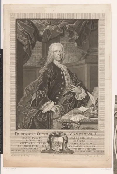 Portret van Friedrich Otto Mencke