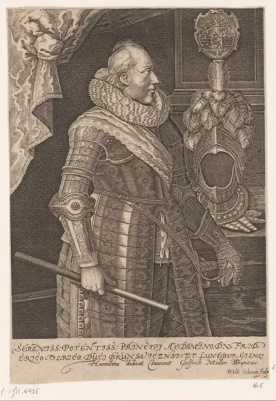 Portret van Friedrich Ulrich Braunschweig-Lüneburg, hertog van Wolfenbüttel